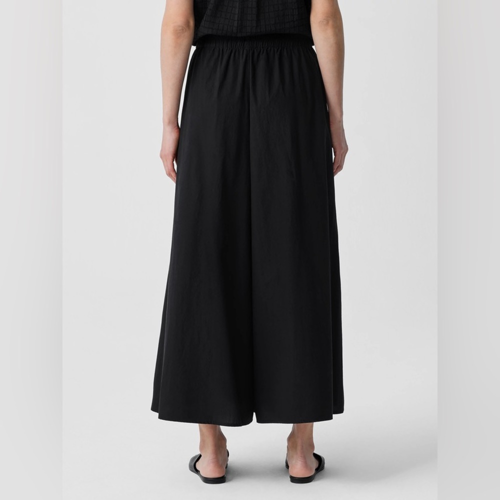 NWT Eileen Fisher Washed Organic Cotton Poplin Skirt Pant - Picture 4 of 5